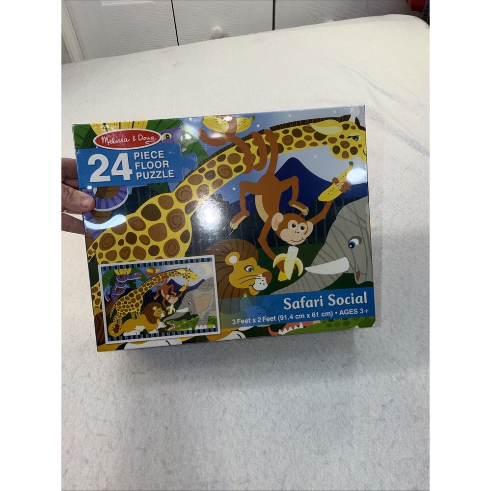 Melissa & Doug Safari Social 24 Piece Floor Puzzle 3x2 Feet 4423 New